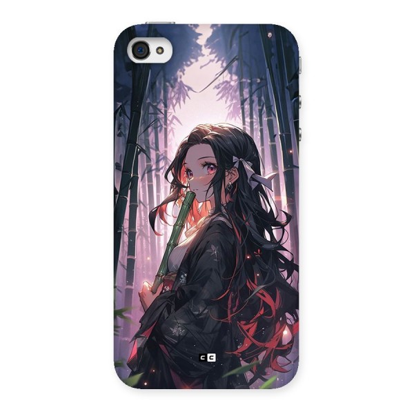 Cute Nezuko Back Case for iPhone 4 4s
