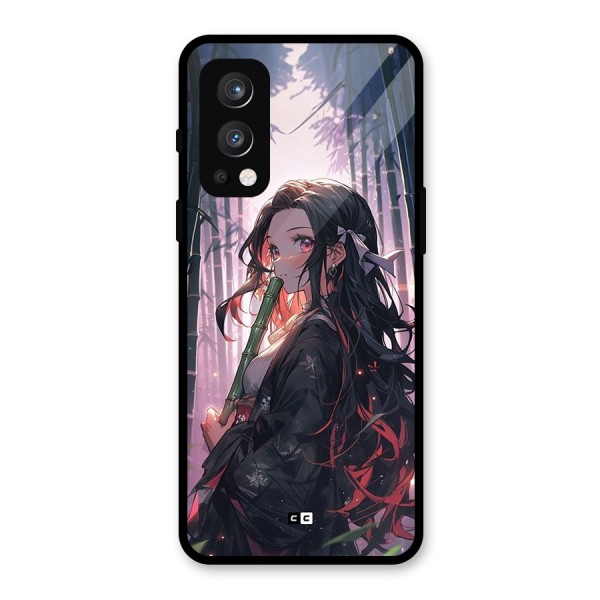 Cute Nezuko Glass Back Case for OnePlus Nord 2 5G