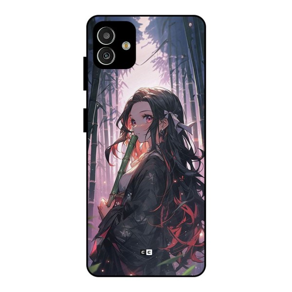 Cute Nezuko Metal Back Case for Galaxy M13 5G