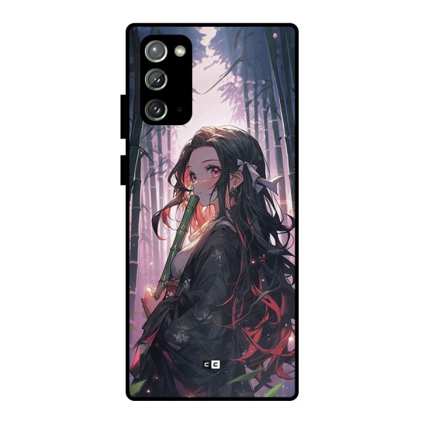 Cute Nezuko Metal Back Case for Galaxy Note 20