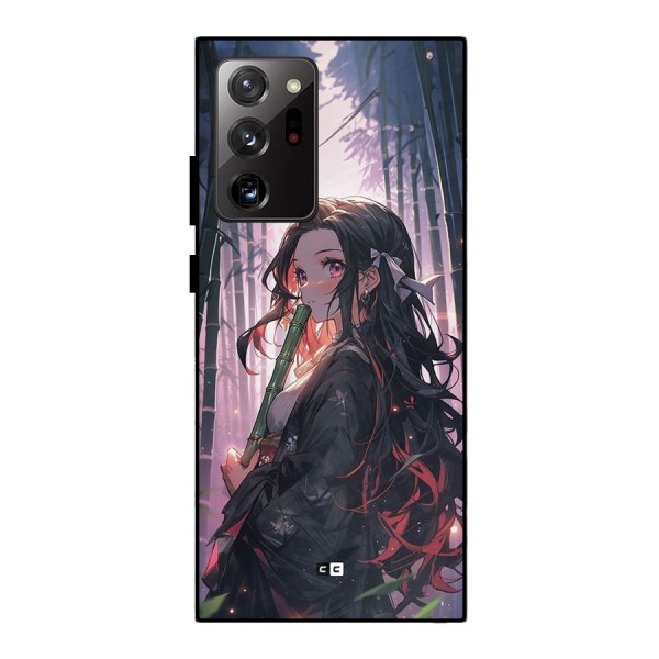 Cute Nezuko Metal Back Case for Galaxy Note 20 Ultra