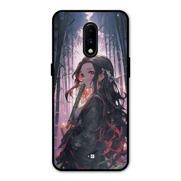 Cute Nezuko Metal Back Case for OnePlus 7