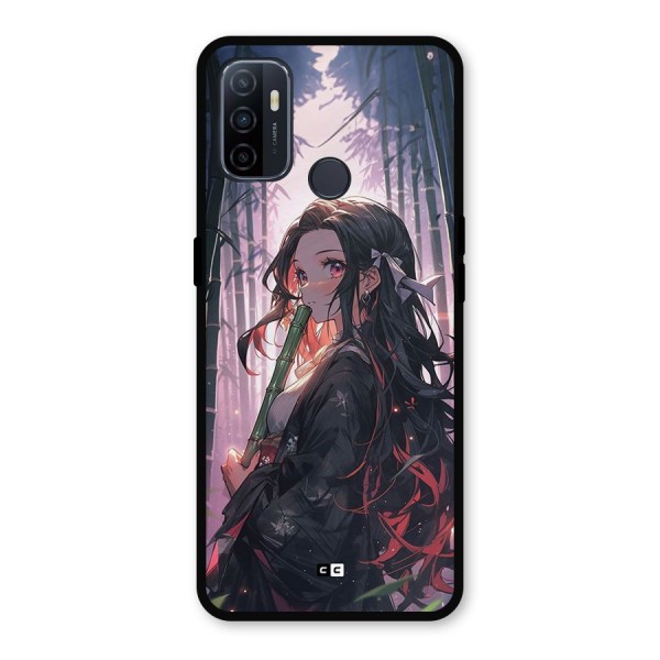 Cute Nezuko Metal Back Case for Oppo A53