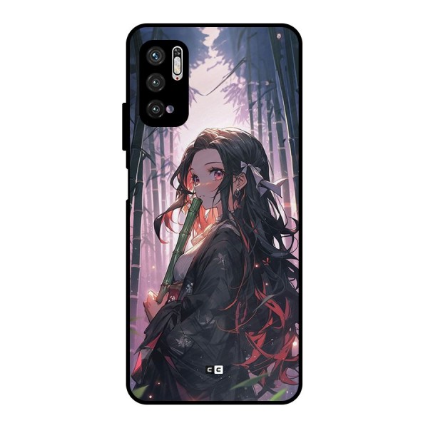 Cute Nezuko Metal Back Case for Poco M3 Pro 5G