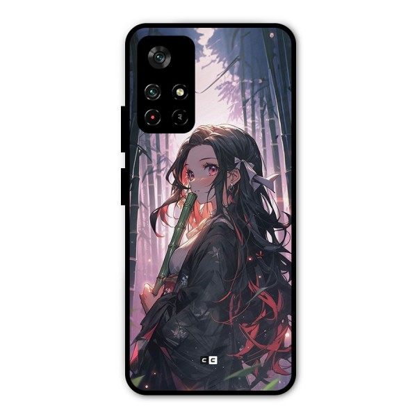 Cute Nezuko Metal Back Case for Poco M4 Pro 5G