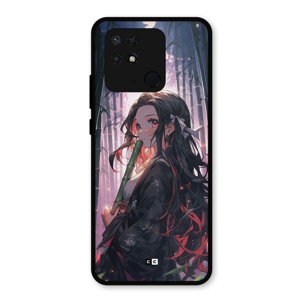 Cute Nezuko Metal Back Case for Redmi 10 Power