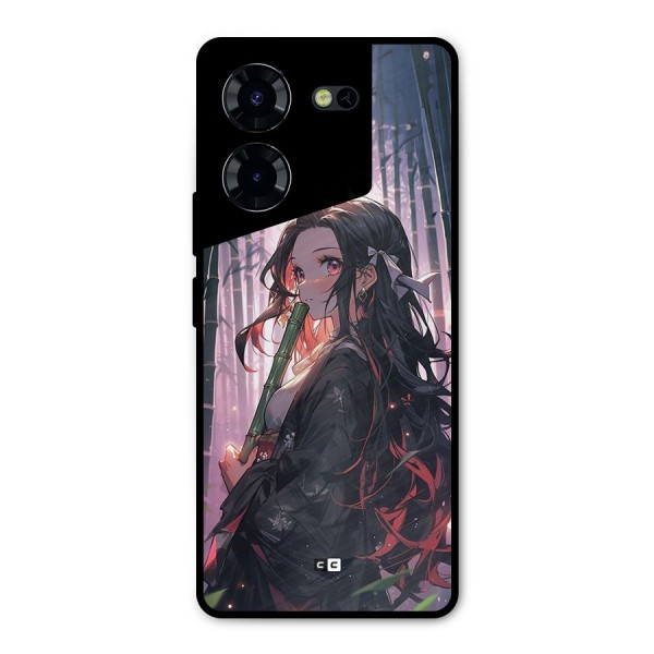 Cute Nezuko Metal Back Case for Tecno Pova 5 Pro 5G