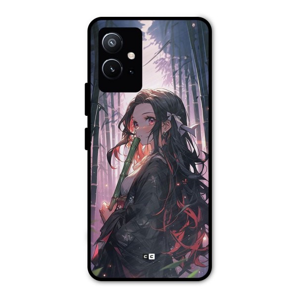 Cute Nezuko Metal Back Case for Vivo T1 5G
