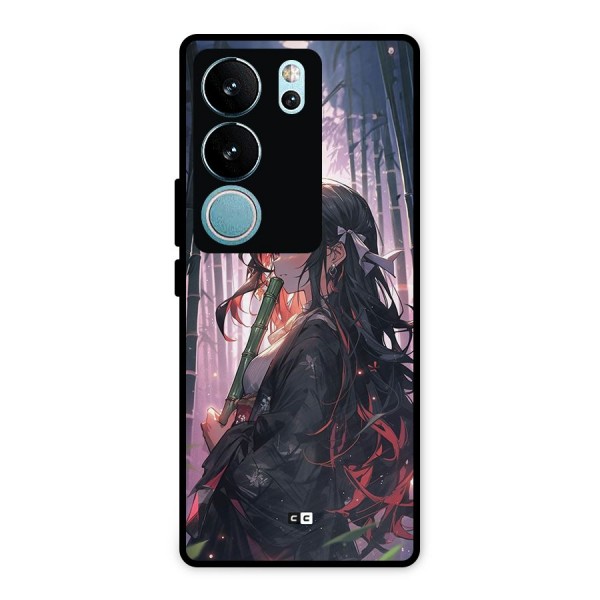 Cute Nezuko Metal Back Case for Vivo V29