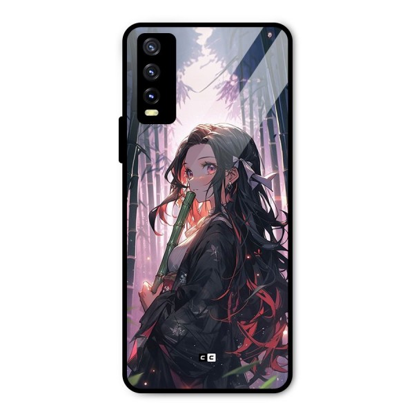 Cute Nezuko Metal Back Case for Vivo Y20i