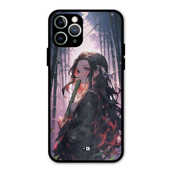 Cute Nezuko Metal Back Case for iPhone 11 Pro Max
