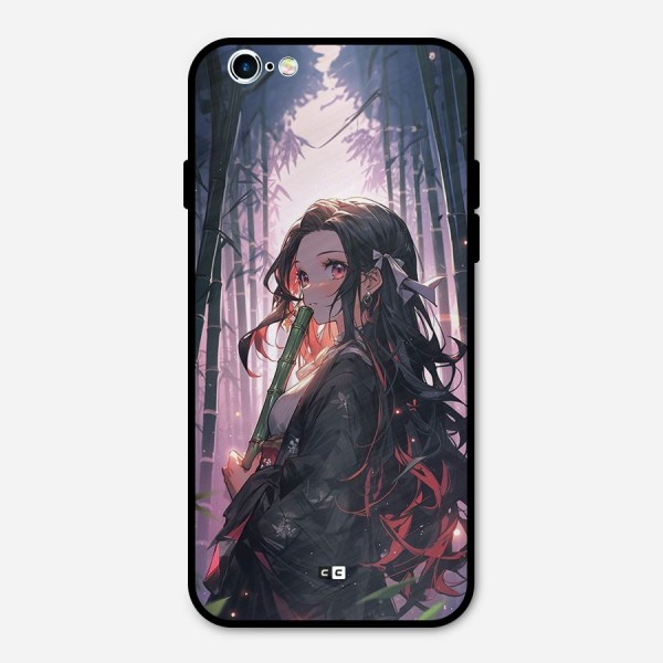 Cute Nezuko Metal Back Case for iPhone 6 6s