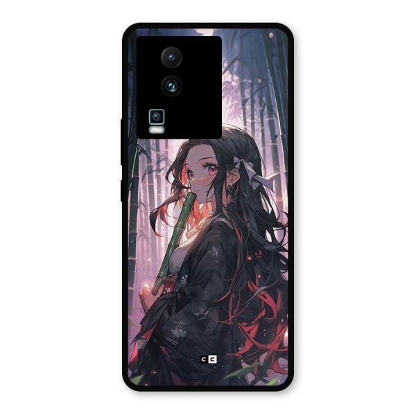 Cute Nezuko Metal Back Case for iQOO Neo 7