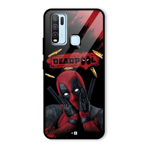 Cute Pool Glass Back Case for Vivo Y30