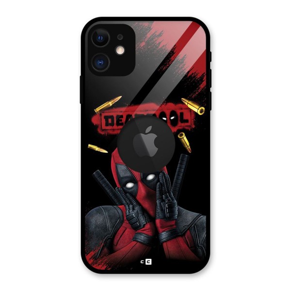 Cute Pool Glass Back Case for iPhone 11 Logo Cut