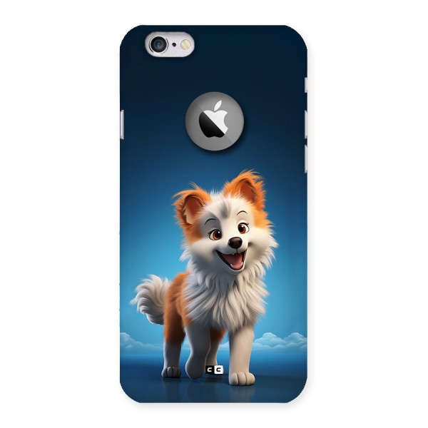 Cute Puppy Walking Back Case for iPhone 6 Logo Cut