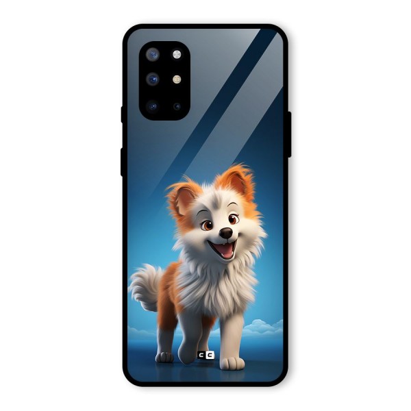 Cute Puppy Walking Glass Back Case for OnePlus 8T
