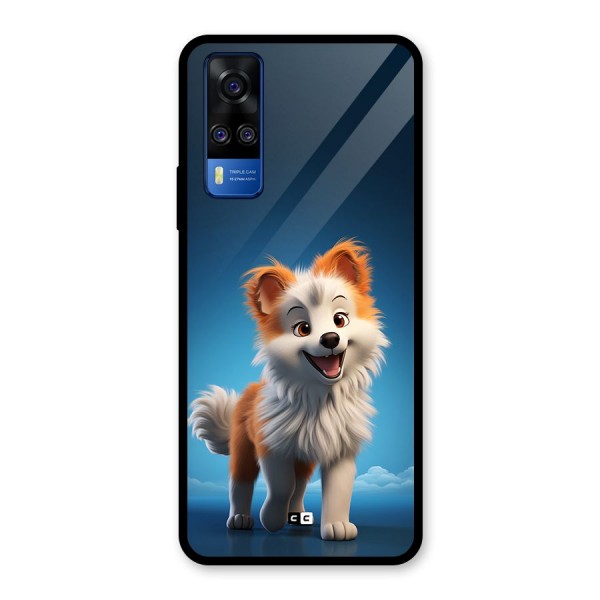 Cute Puppy Walking Glass Back Case for Vivo Y51