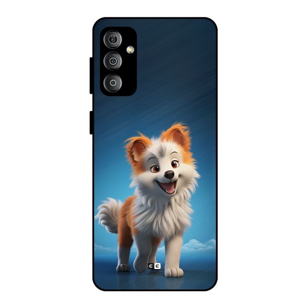 Cute Puppy Walking Metal Back Case for Galaxy F23