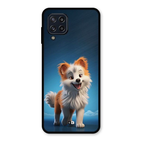 Cute Puppy Walking Metal Back Case for Galaxy M32