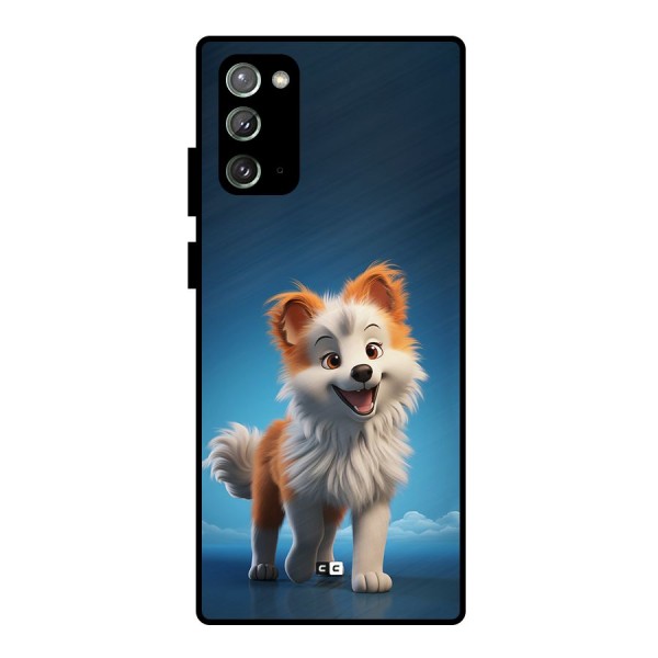 Cute Puppy Walking Metal Back Case for Galaxy Note 20