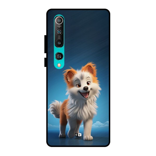 Cute Puppy Walking Metal Back Case for Mi 10