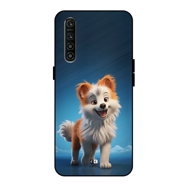 Cute Puppy Walking Metal Back Case for Realme XT