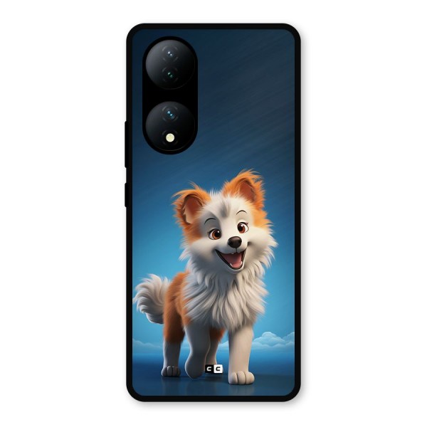 Cute Puppy Walking Metal Back Case for Vivo Y100