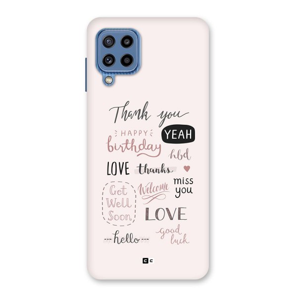 Cute Quotes Back Case for Galaxy M32