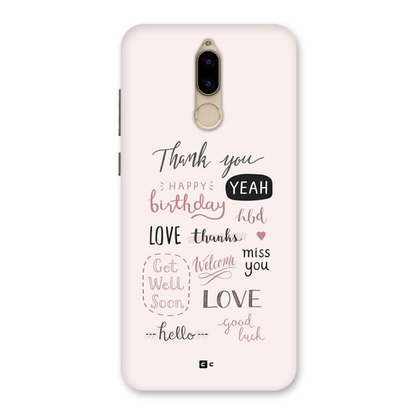 Cute Quotes Back Case for Honor 9i