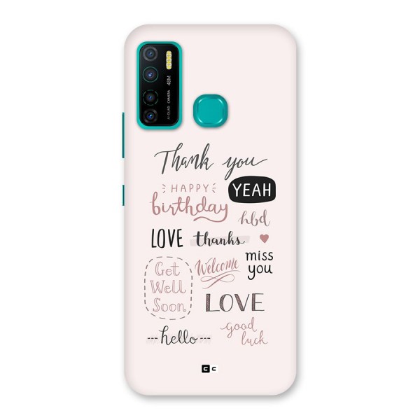 Cute Quotes Back Case for Infinix Hot 9 Pro