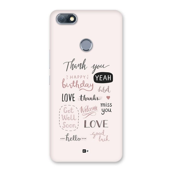 Cute Quotes Back Case for Infinix Note 5