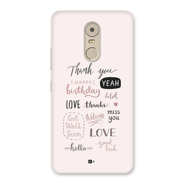 Cute Quotes Back Case for Lenovo K6 Note