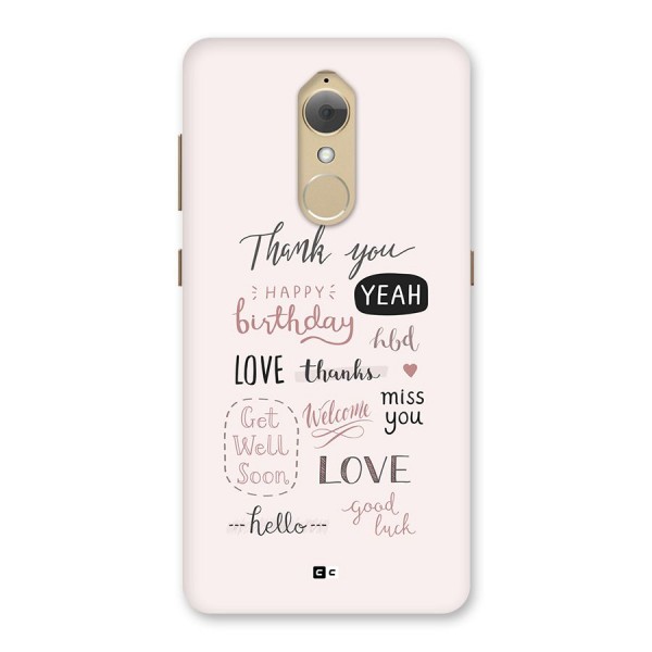 Cute Quotes Back Case for Lenovo K8