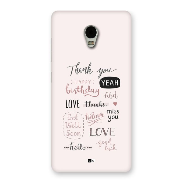 Cute Quotes Back Case for Lenovo Vibe P1