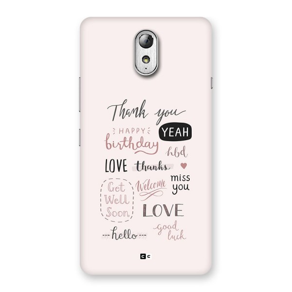 Cute Quotes Back Case for Lenovo Vibe P1M