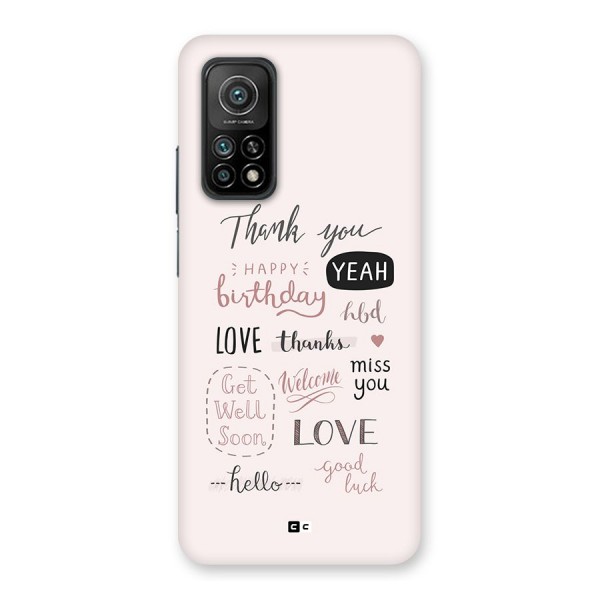 Cute Quotes Back Case for Mi 10T 5G