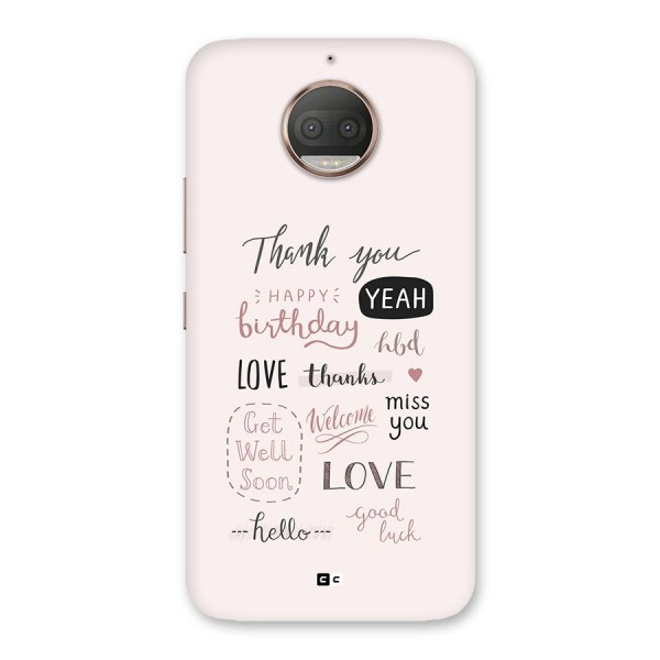 Cute Quotes Back Case for Moto G5s Plus