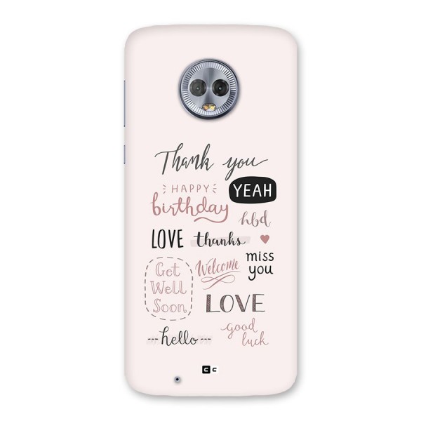Cute Quotes Back Case for Moto G6