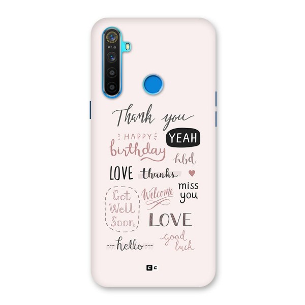 Cute Quotes Back Case for Realme 5s