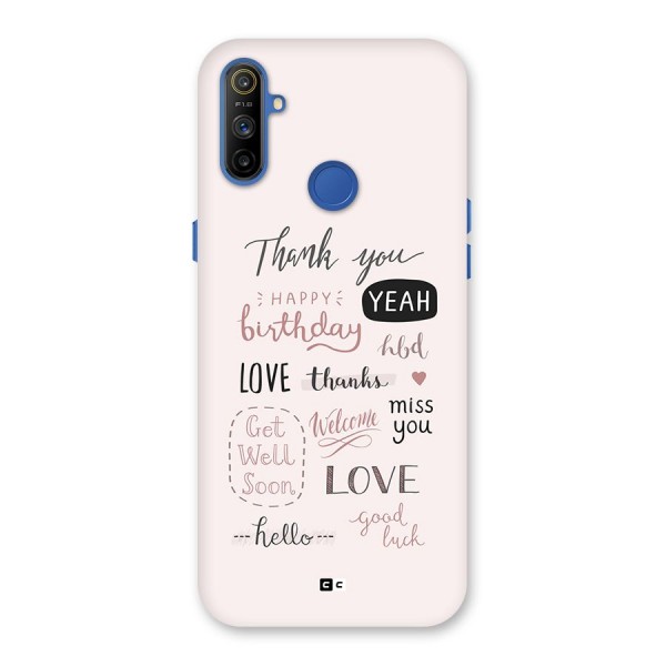 Cute Quotes Back Case for Realme Narzo 10A