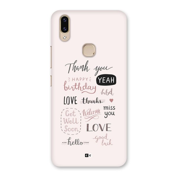 Cute Quotes Back Case for Vivo V9 Youth