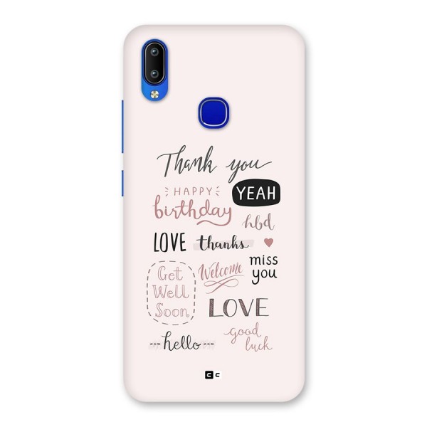 Cute Quotes Back Case for Vivo Y91