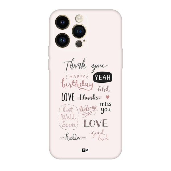Cute Quotes Back Case for iPhone 14 Pro Max
