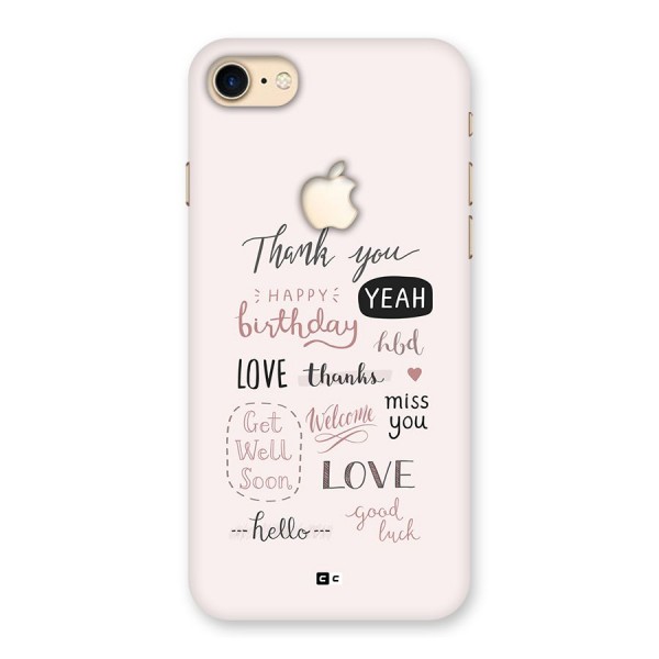 Cute Quotes Back Case for iPhone 7 Apple Cut