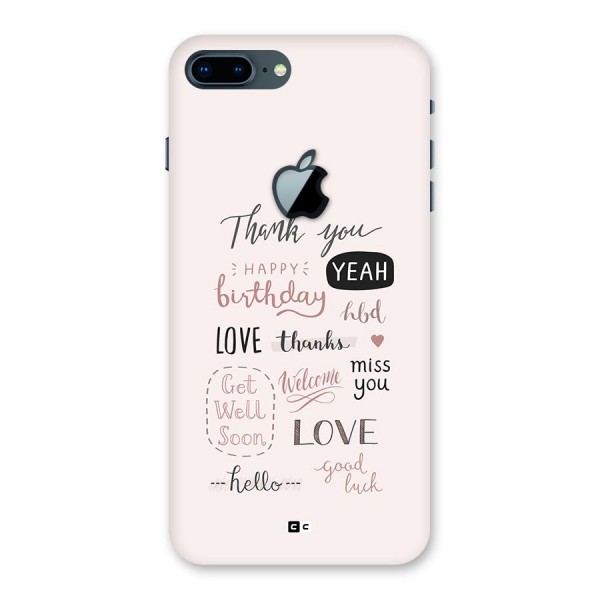 Cute Quotes Back Case for iPhone 7 Plus Apple Cut