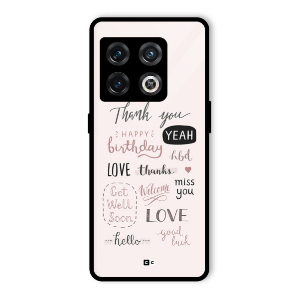 Cute Quotes Glass Back Case for OnePlus 10 Pro 5G
