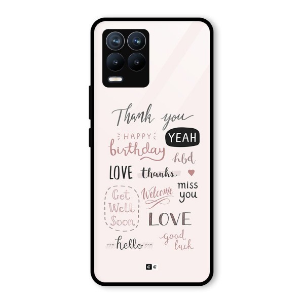 Cute Quotes Glass Back Case for Realme 8 Pro