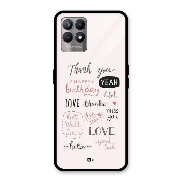 Cute Quotes Glass Back Case for Realme 8i