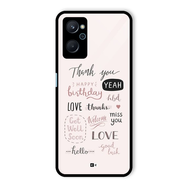 Cute Quotes Glass Back Case for Realme 9i